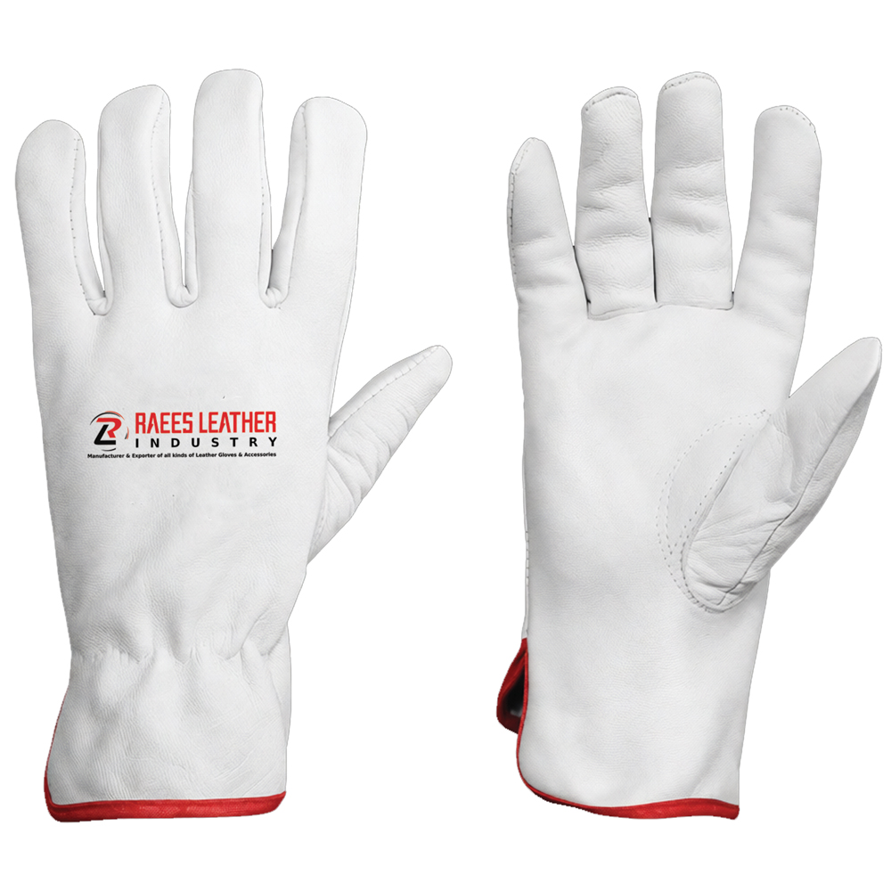 RLI-1202 Economy Full-grain goatskin gloves, white