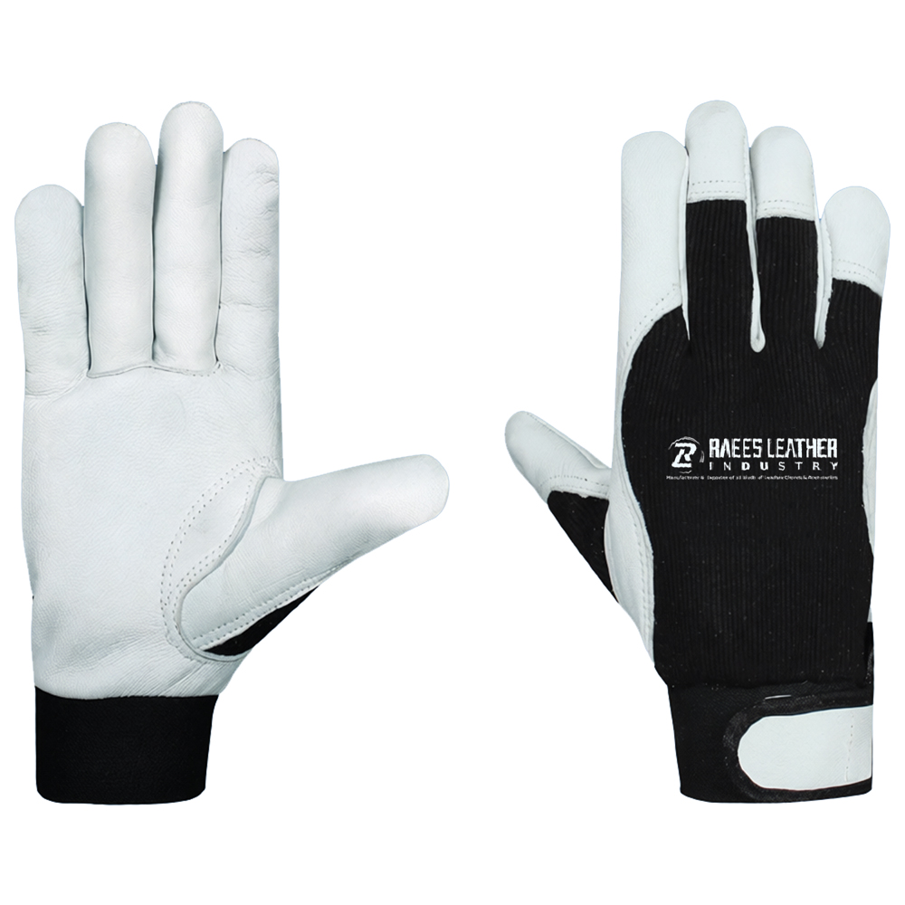 RLI-1252 Super Leather and fabric gloves with cotton knit, reinforced