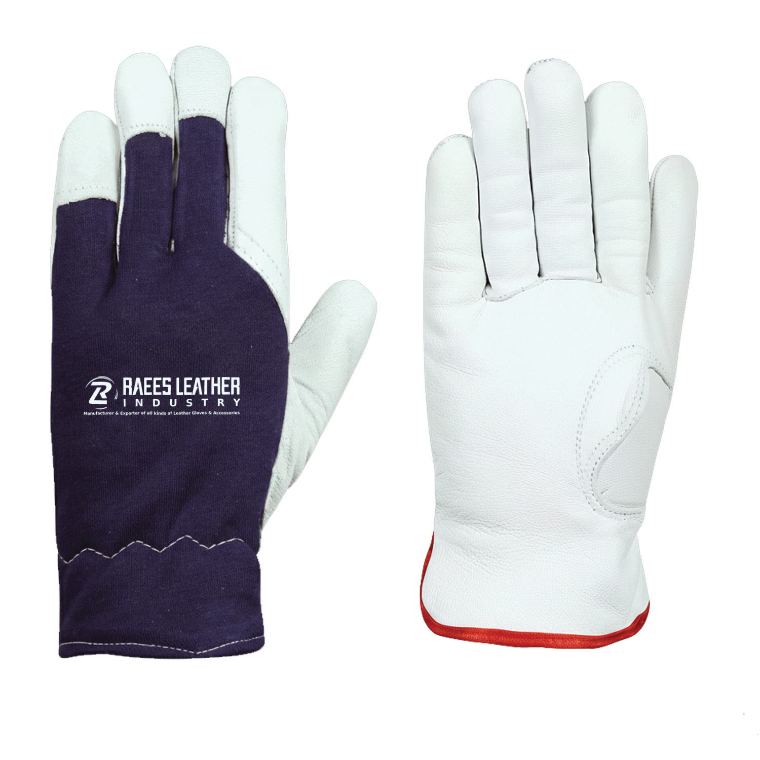 RLI-1259 Winter Leather Gloves with Cuffs and Insulated Lining