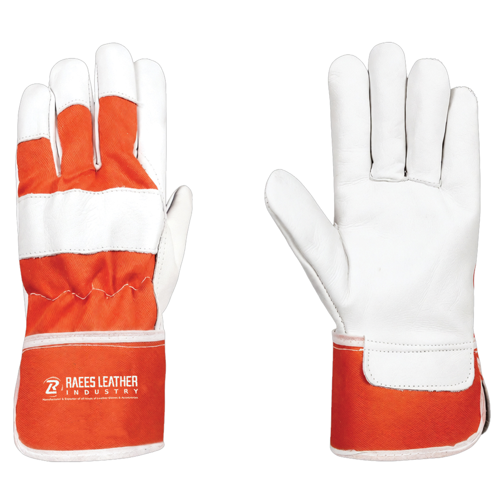RLI-8080 Orange Cowhide Assembly Gloves, Orange