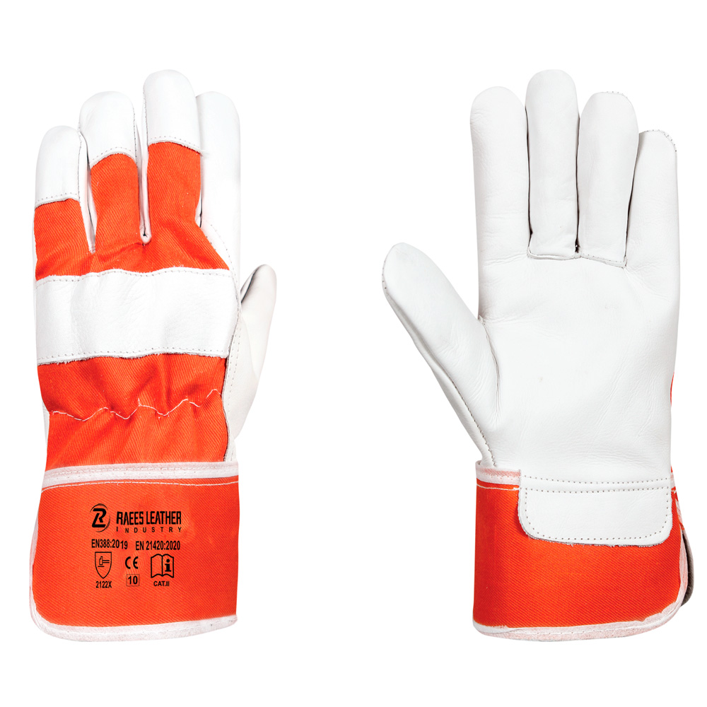 RLI-4040 Orange Cowhide Assembly Gloves, Orange