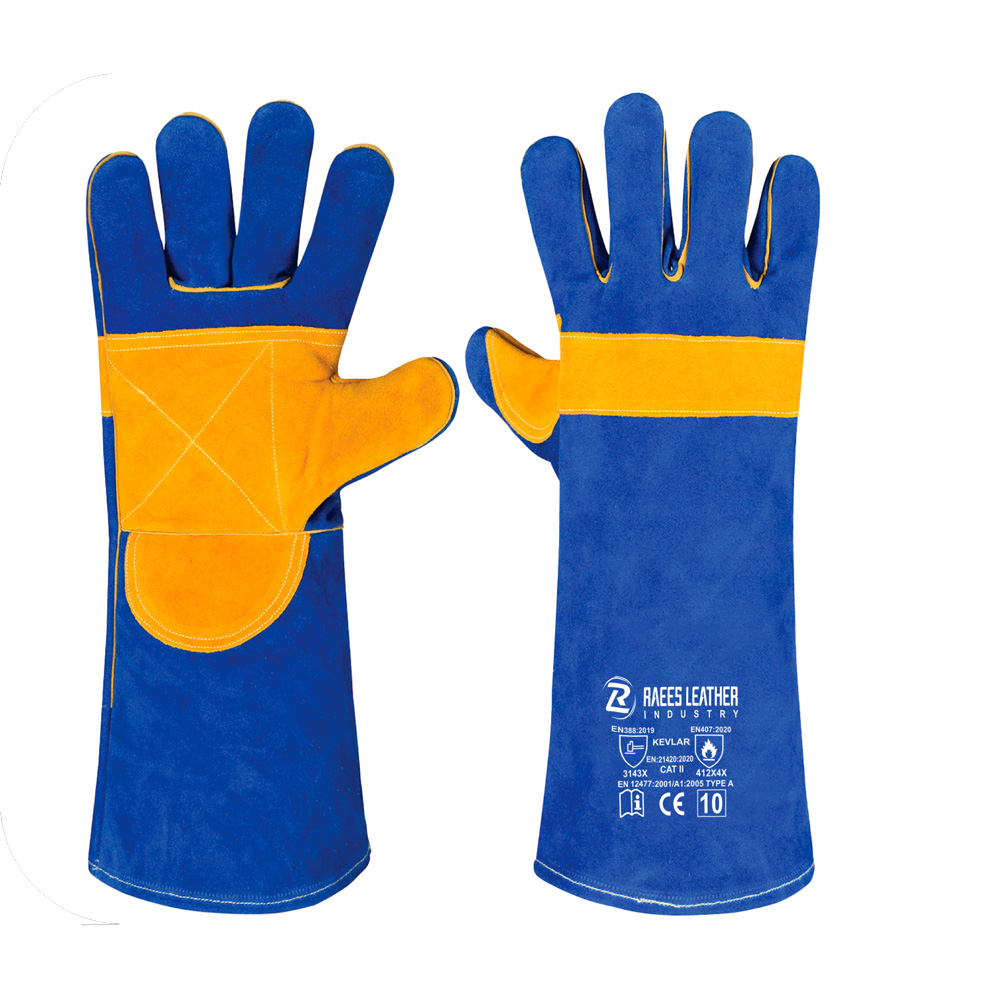 RLI-8529 Blue Reinforced MIG Welding Gloves